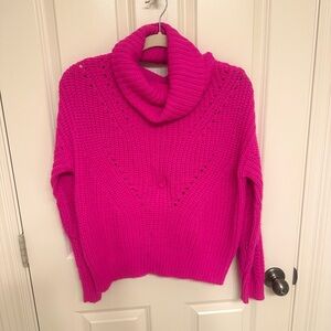 Skies Are Blue Pink Turtleneck Sweater